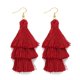 thumbnail image 1 of sweethay 1 par de pendientes de borla bohemios gotas para los oídos pendiente de joyería exagerada Ropa, zapatos y accesorios Miscelánea Rojo, 1 of 6
