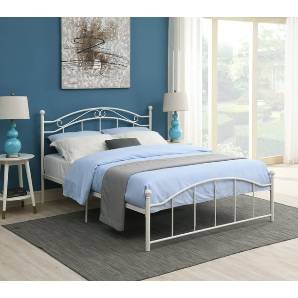 Ovis Platform Metal Cannonball Bed, Cannonball Bed Queen