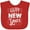 Red, variant on Inktastic Happy New Year in Hand Lettering Boys or Girls Baby Bib