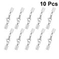 thumbnail image 4 of 10PCS Stainless Steel String Fastener Simple Practical Lobster Clasp Connector for Jewelry Bracelet Necklace - 3mm Hole (Silver), 4 of 9