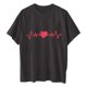 thumbnail image 4 of Blusa de manga corta con estampado de electrocardiograma de calavera y mangas caídas vintage para mujer Fridja  gope971, 4 of 9