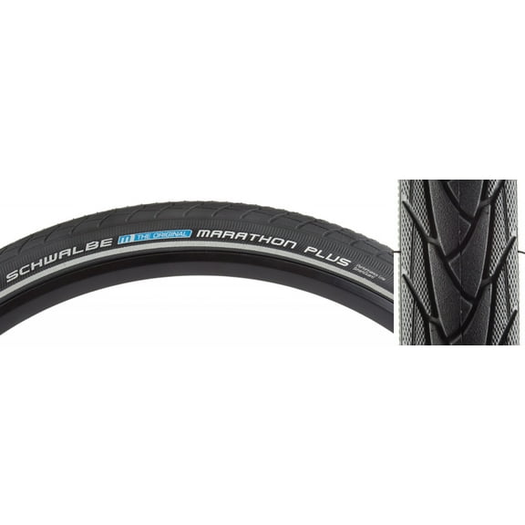 Schwalbe Marathon Plus Tire - 16 x 1.35, Clincher, Wire, Black/Reflective, Performance, Endurance, SmartGuard, E-50