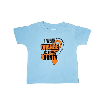 

Inktastic I Wear Orange For My Aunty Multiple Sclerosis Awareness Gift Baby Boy or Baby Girl T-Shirt