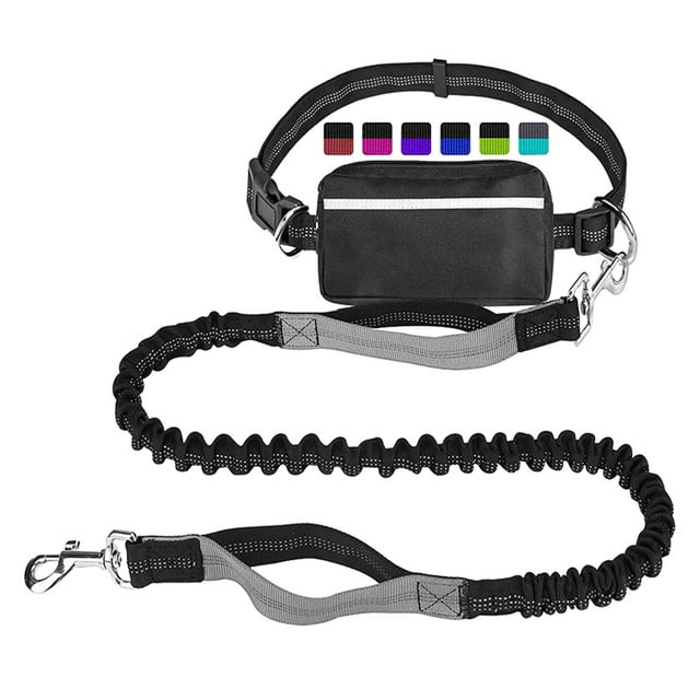 Pet Running Traction Sports Rope Set Reflective Night Running Waist Bag for Dogs Durable Nylon Leash Outdoor Exercise Gear