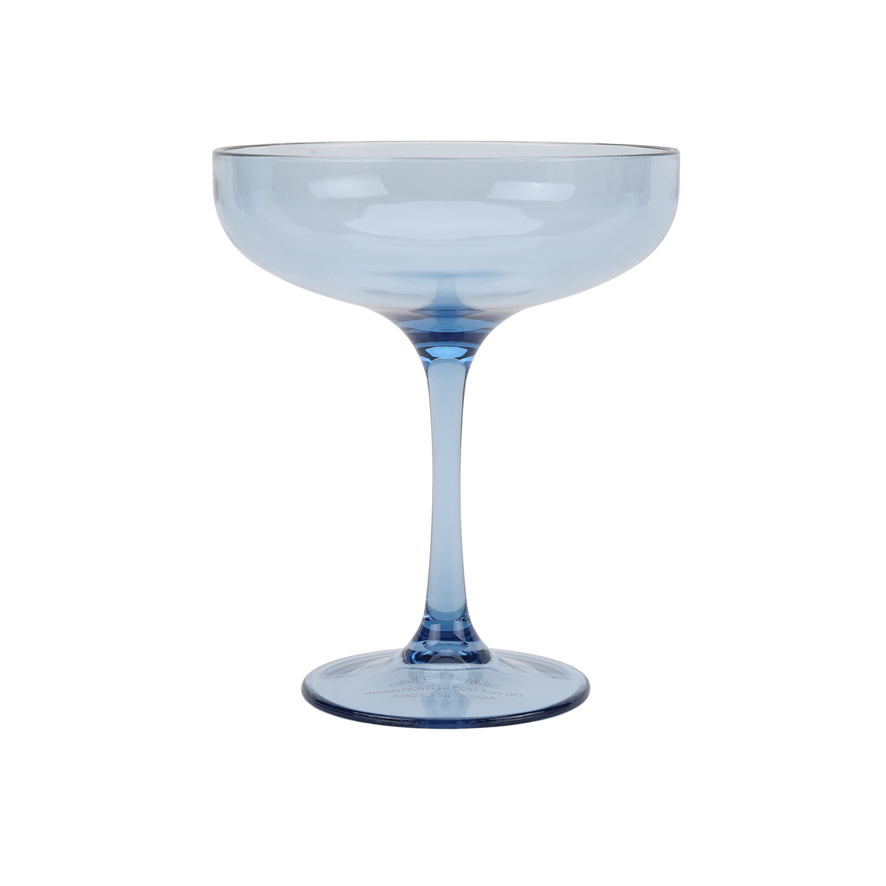 Just Feed Me by Jessie James Decker 4-Piece 13oz Coupe Glass, Blue