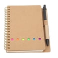 thumbnail image 2 of Journal Book, Practical Pen Insertion Notebook Double Coil  For Business Office Stationery Brown, 2 of 8