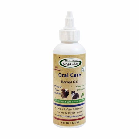 Mad About Organics All Natural Dog & Cat Oral Care Herbal Gel Dental Plaque Remover