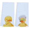 thumbnail image 1 of wonima01 QUTE Duck Towels Funny Kitchen Towels Waffle Soft Cute Kitchen Dish Hand Towels QUTE Duck Lovers Absorbent Barhtoom QUTE Duck Decor Bath Towels Housewarming Gift Set of 2, 1 of 1
