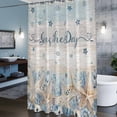 thumbnail image 3 of Blue Ocean Shower Curtains for Bathroom, Seas The Day Washable Fabric Shower Curtain with Hooks Waterproof Bathroom Decor Sets, 36 x 72 Inches, 3 of 9