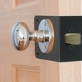 thumbnail image 4 of Placa de refuerzo para puerta Uxcell para reparación y refuerzo de puertas, 1 juego para puerta de 1-3/8" de grosor, tamaño de 9" en plata, 4 of 6