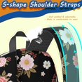 thumbnail image 5 of Pioneer Flower Floral Print Pattern 17" School Backpacks for Teens,Waterproof Oxford Fabric,S-Shape Padded Straps for School,Travel,Hiking,Camping, 5 of 6