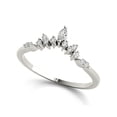 thumbnail image 2 of Dash Jewelry 14K White Gold Plated Wedding Anniversary Ring - Marquise Excellent 1 Ct Moissanite Ring For Her - Engagement Wedding Prong Set Ring For Her - Simple Handmade Beautiful Engagement Ring, 2 of 7