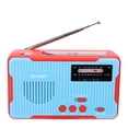 thumbnail image 2 of Radio portátil de emergencia solar RD-666T con manivela AM FM y linterna LED (azul), 2 of 12