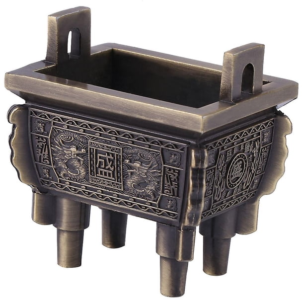 1pc Mini Incense Holder Multi-function Incense Burner for Home Office Hotel (Bronze)
