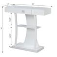 thumbnail image 4 of Pemberly Row Table Console Transitionnel, Fini Bois Blanc, 4 of 5