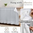 thumbnail image 6 of Gray Solid Color Small Cabinet Curtains 10"W x 11"L, Modern Dotted Borders Minimalist Sink Skirt Dust-Proof Short Curtain for Bathroom Vanity Storage Cubby Desk, Self Adhesive Privacy Drapes, 6 of 9