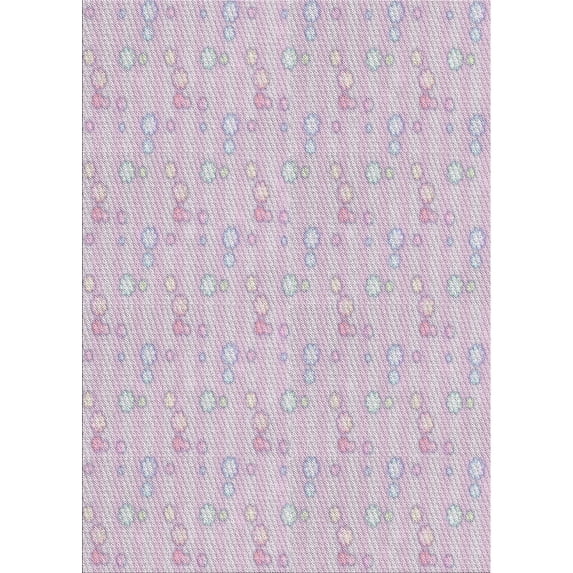 Ahgly Company Indoor Rectangle Patterned Pink Novelty Area Rugs, 2' x 3'