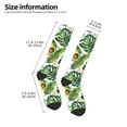 thumbnail image 5 of Easygdp Watercolor Green Tropical Soccer Socks Sport Knee High Socks Calf Compression Athletic Socks for Men and Women, 5 of 9