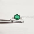 thumbnail image 2 of Hexagon Emerald Ring, 925 Sterling Silver, CZ Ring, Women Ring, Hydro Emerald Ring, May Birthstone, Christmas, Thanksgiving, Tiny Dainty Ring, Handmade, Statement Jewelry, Anniversary, 2 of 8