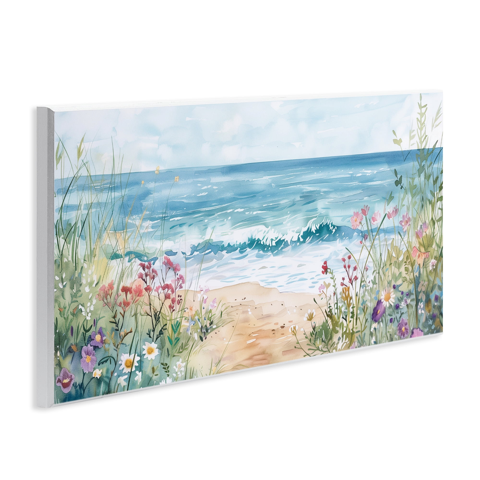 Stupell Industries Wildflower Seascape Beach Wall Plaque Art, design by Heidi Kuntz