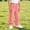 Pink, variant on Trendfront Girls Casual Pants Summer Thin Lightweight Double Layer Gauze Home Wear Slacks Solid Color Soft Breathable Loose Fit Kids Long Trousers