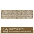 thumbnail image 4 of Well Woven Medusa Vidar Trellis Diamond Pattern Blue Ivory 2'7" x 9'10" Indoor/Outdoor Flat-Weave Runner Rug, 4 of 8