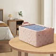 thumbnail image 1 of Caja de almacenamiento de ropa, armario bronceador, tela y lino, asa para cinturón, pantalones, edredones, caja de almacenamiento para ordenar, 1 of 5