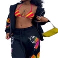 thumbnail image 3 of Women Tracksuit Set Zipper Up Hoodies + Jogger Pants 2Pcs Outfit Sets, 3 of 6
