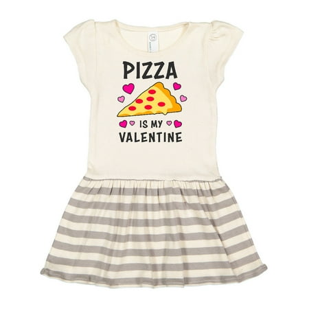 

Inktastic Pizza is My Valentine with Hearts Gift Toddler Girl Dress