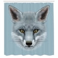 thumbnail image 3 of Ambesonne Animal Shower Curtain, Fluffy Forest Creature, 69"Wx84"L, Pale Blue, 3 of 3