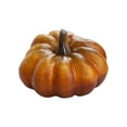 thumbnail image 4 of BLESIYA 2xArtificial Pumpkin Halloween Foam Pumpkins Decor Table Centerpiece 4.5x7.5cm Coffee, 4 of 8