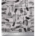 thumbnail image 1 of Soimoi Gray Rayon Fabric Gardening Tools & Hardware Print Fabric by the Yard 56 Inch Wide, 1 of 3