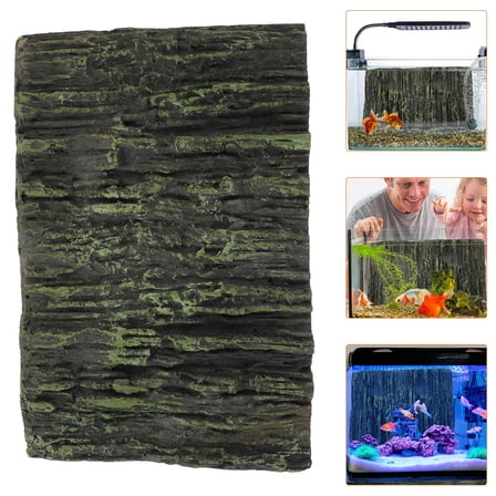 MUSEYA Dark Brown 3D Terrarium Background PU Material for Reptile and Fish Tank Decoration