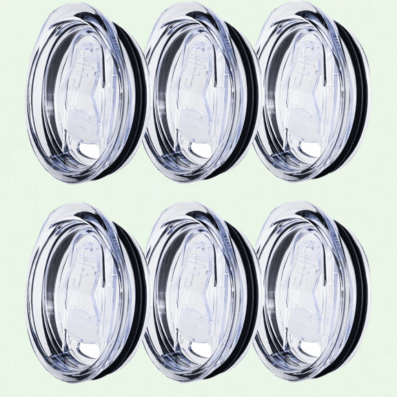 6 Pack Replacement Lids for 20 oz Skinny Tumblers - Splash Resistant Covers, Compatible with Yeti Rambler and More