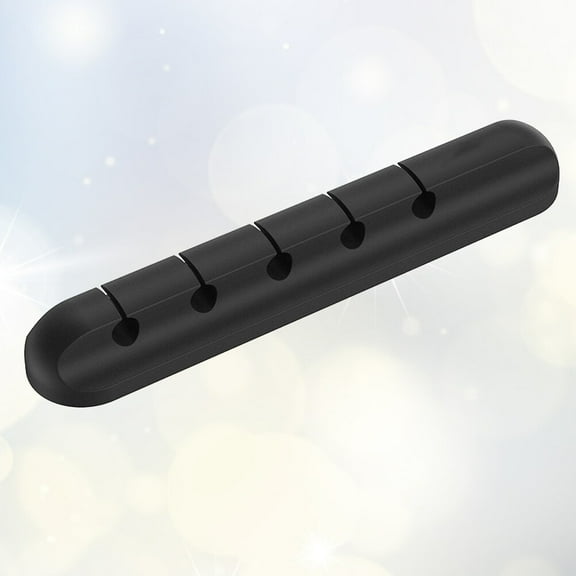 Mobutofu Black Silicone Desk Cord Organizer 11.8x0.9in Cable Management for Home and Office Use, Wire Holder, Tidy Desk Solution