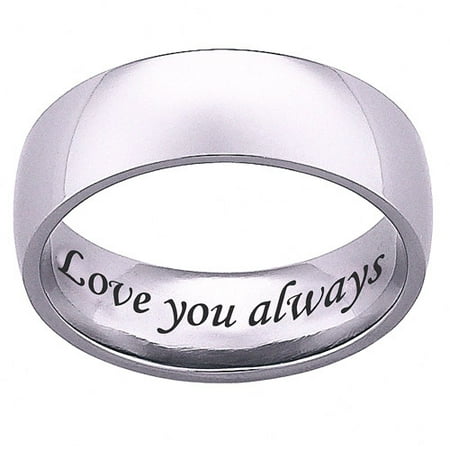 Personalized Men's Titanium Band, 7mm