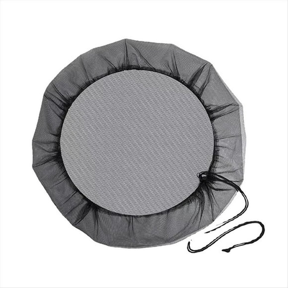 Mesh Cover for Rain Barrel with Drawstring,Rain Collection Barrels Netting Screen to Keep Leaves and Debris Out,1 x Filters,black