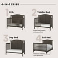 thumbnail image 4 of Child Craft Hampton Arch Top Crib and Changing Table Nursery Set, 4-in-1 Convertible, Dapper Gray, 2-Piece, 4 of 8