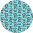 thumbnail image 1 of Ahgly Company Indoor Round Patterned CadetBlue Green Area Rugs, 5' Round, 1 of 6