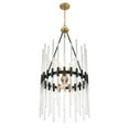 thumbnail image 4 of Santiago 6-Light Pendant in Matte Black with Warm Brass Accents, 4 of 5