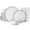 White (Black Rim)-24 Piece (Service for 8), variant on 18 Piece (Service for 6) White Porcelain Dinnerware Set