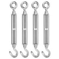 thumbnail image 3 of Spptty 4PCS M10 Stainless Steel Turn Buckle Rigging Screw Closed Body Jaw Turnbuckle Boat Tool,Wire Rope Tension Screw,Stainless Steel 304 Hook Eye Turnbuckle, 3 of 8