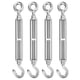 thumbnail image 1 of 4 Uds M10 hebilla de giro de acero inoxidable tornillo de aparejo cuerpo cerrado mandíbula tensor herramienta de barco, 1 of 8