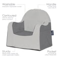 thumbnail image 2 of P'kolino Little Reader Chair - Grey with white piping, 2 of 60