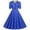Blue, variant on IROINNID Wedding Guest Dresses for Women Evening Night Formal Fall Dress Summer V-neck Printing Three-Layer Pleated Elegant A-Line Dress,Black