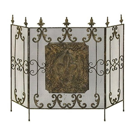 Deco 79 Metal Fire Screen, 54 by 41-Inch