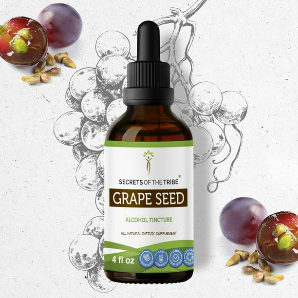 Grape Seed Tincture Alcohol Extract, Organic Vitis Vinifera
