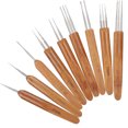 thumbnail image 4 of Dreadlock Crochet Hook Set, 9Pcs Stainless Steel Braid Hair Weaving Tool, For Fixing Long Hairs  Knitting, 4 of 8
