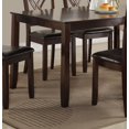 thumbnail image 4 of Brown Espresso 7-Pc Dining Set: 60" Rectangular Wood Table & 6 PU Chairs - Transitional Style Dining Room Furniture - Seats 6 - Wooden Frame, 4 of 7