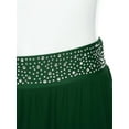 thumbnail image 6 of TiaoBug Womens Lyrical Modern Contemporary Dance Outfits One Shoulder Crop Top with Skirted Leotard Green S, 6 of 7